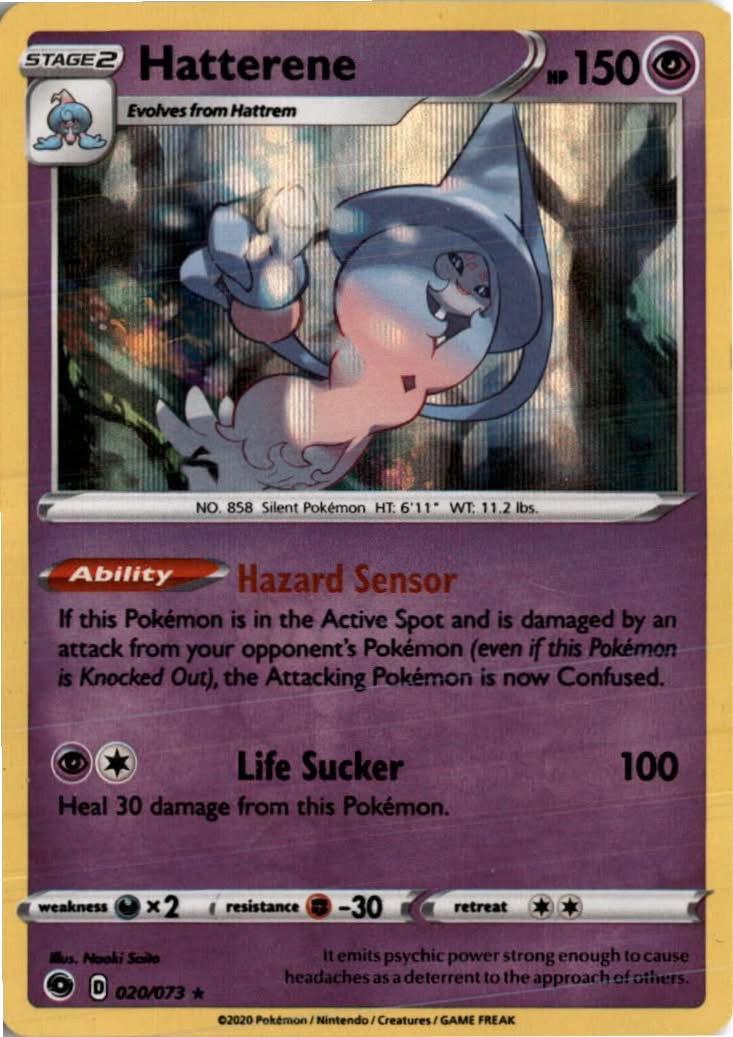 Hatterene #20/73 - Champion's Path - Pokemon - Holo Rare - Near Mint