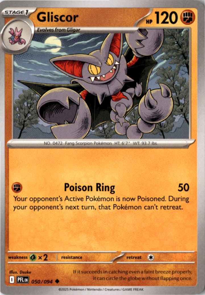 Gliscor #050/94 - Phantasmal Flames - Pokemon - Uncommon - Near Mint