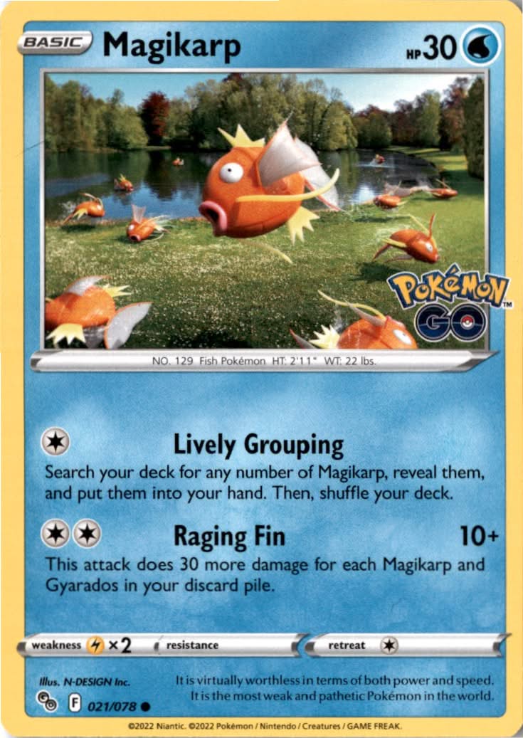 Magikarp #021/78 - Pokémon GO - Pokemon - Common - Near Mint