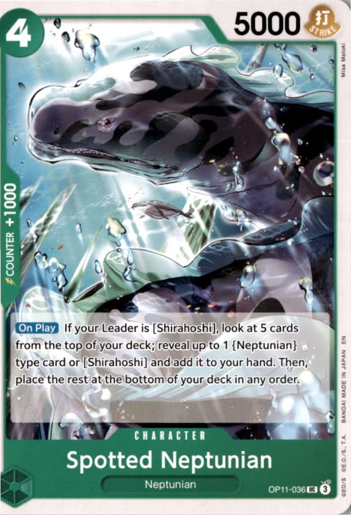 Spotted Neptunian #OP11-036 - A Fist of Divine Speed - One Piece Card Game - Uncommon - Near Mint
