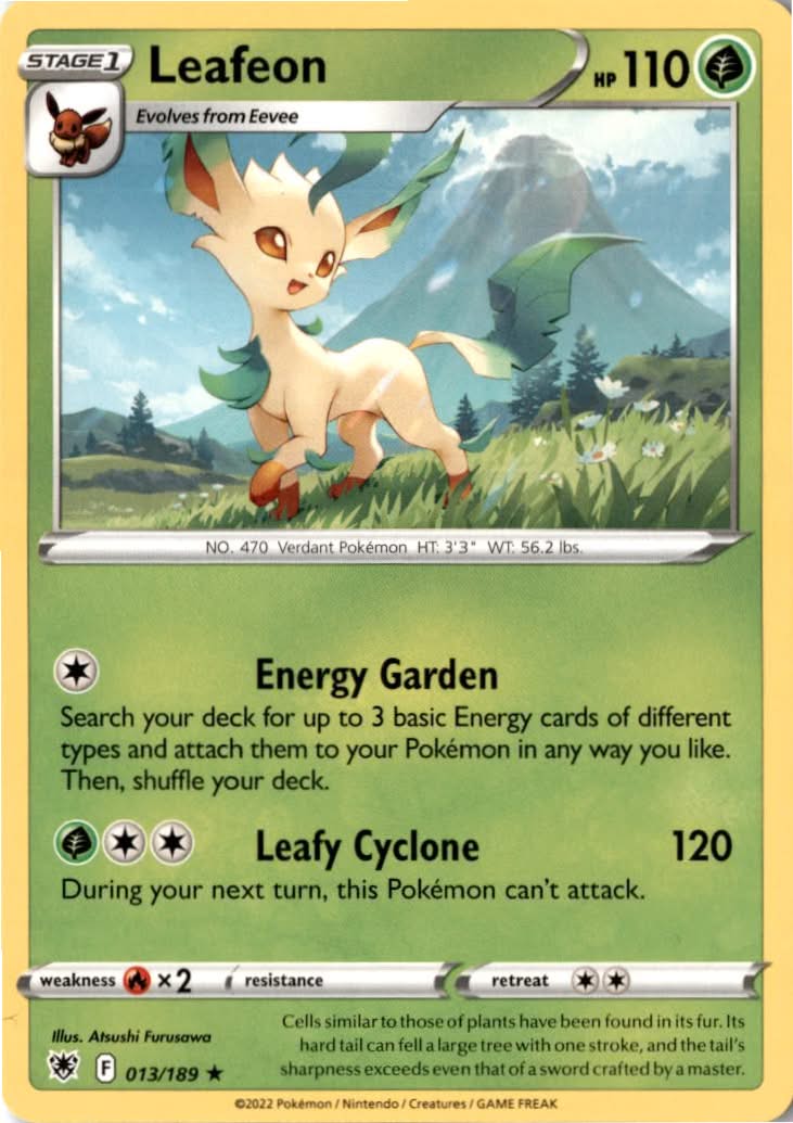 Leafeon #013/189 - Astral Radiance - Pokemon - Rare - Near Mint