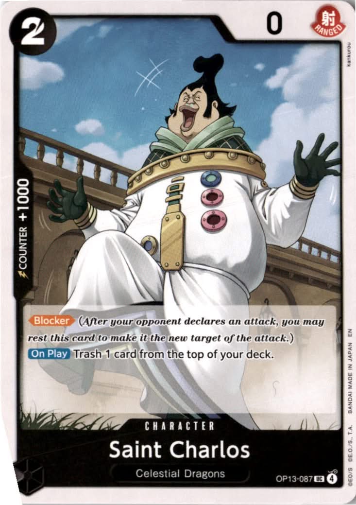 Saint Charlos #OP13-087 - Carrying On His Will - One Piece Card Game - Uncommon - Near Mint