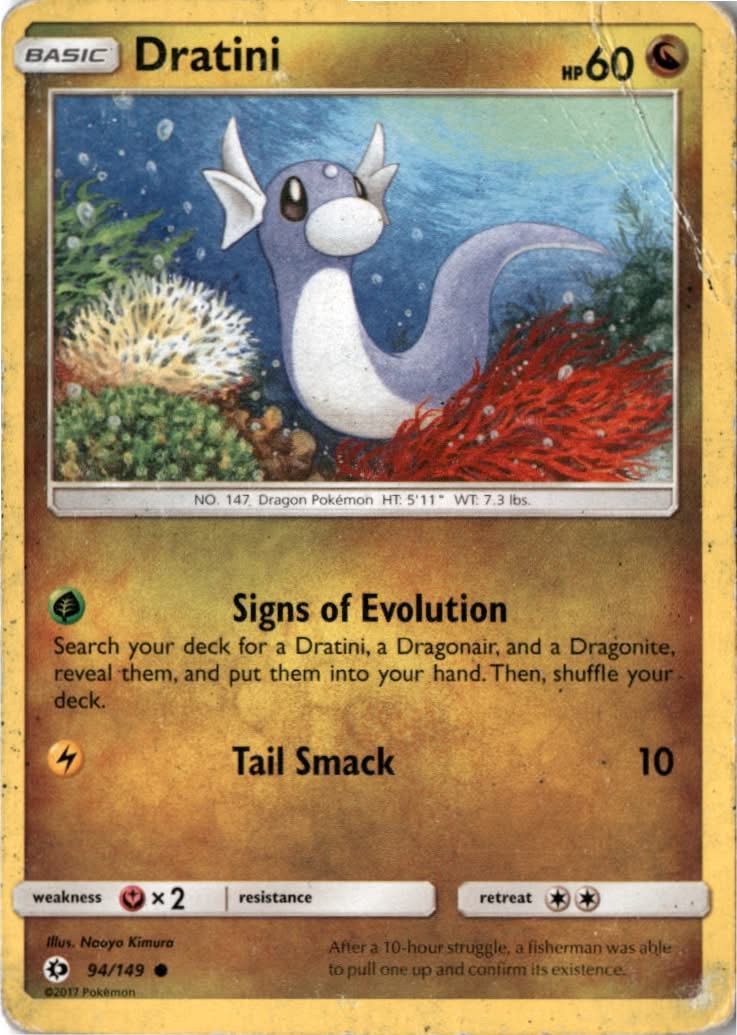 Dratini #94/149 - Sun & Moon - Pokemon - Common - Moderately Played