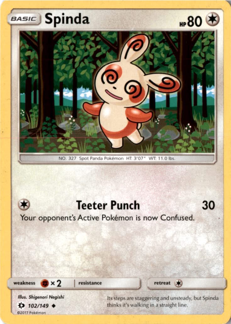 Spinda #102/149 - Sun & Moon - Pokemon - Uncommon - Lightly Played
