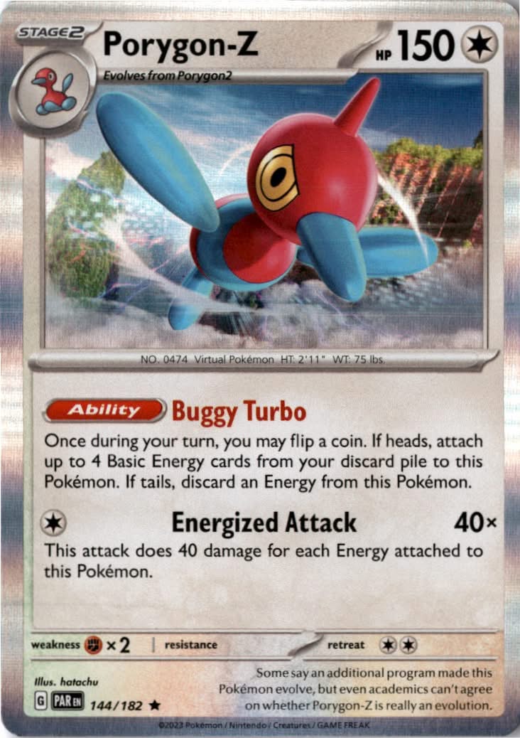 Porygon-Z #144/182 - Paradox Rift - Pokemon - Rare - Near Mint