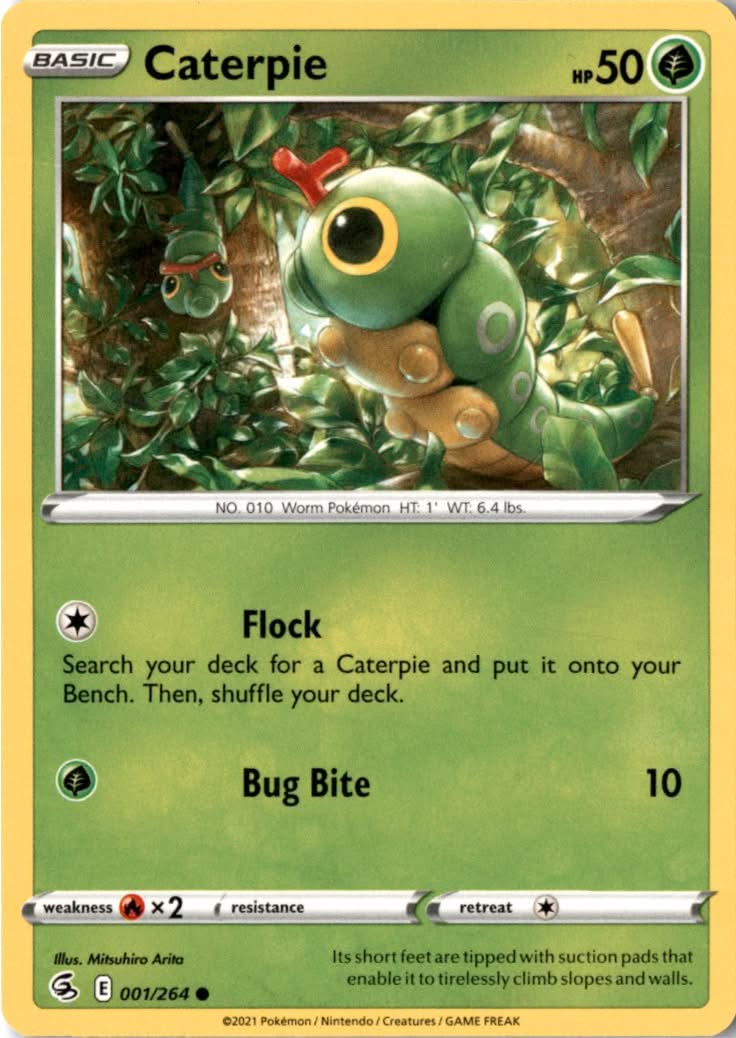 Caterpie #1/264 - Fusion Strike - Pokemon - Common - Near Mint