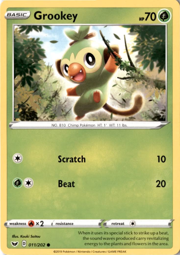 Grookey (Library Exclusive) #011/202 - Miscellaneous Cards & Products - Pokemon - Common - Near Mint
