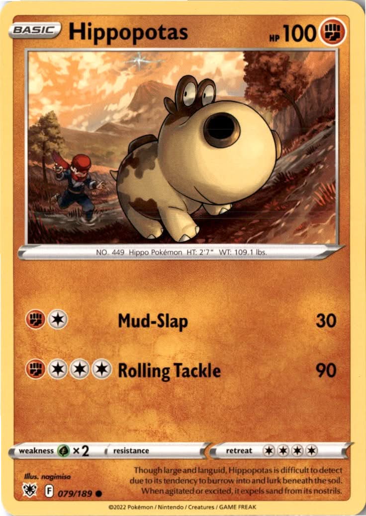 Hippopotas #079/189 - Astral Radiance - Pokemon - Common - Near Mint