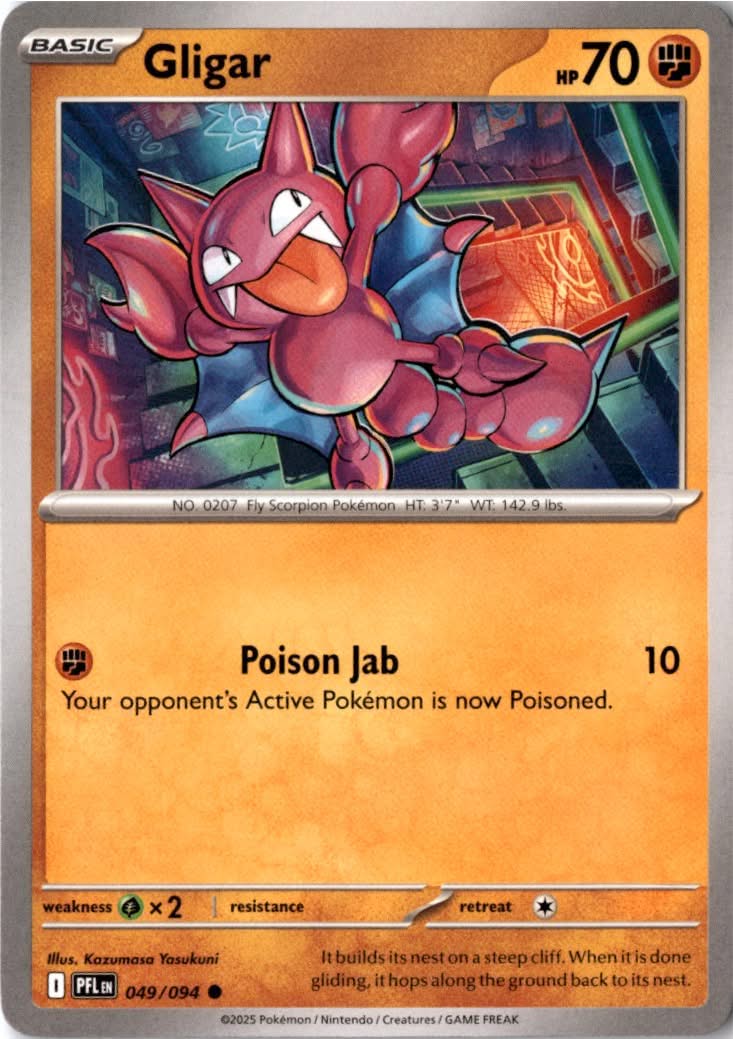 Gligar #049/94 - Phantasmal Flames - Pokemon - Common - Near Mint