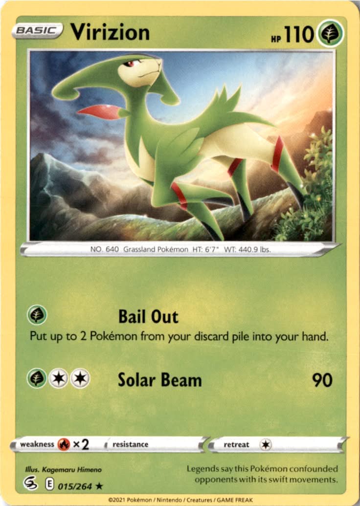 Virizion #15/264 - Fusion Strike - Pokemon - Rare - Near Mint