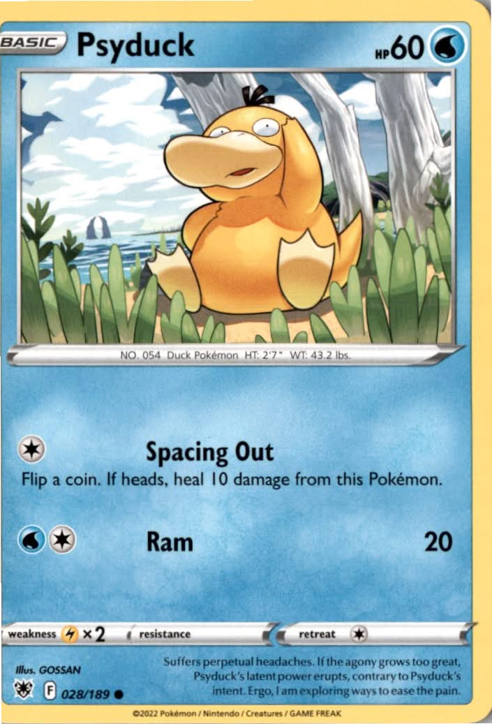 Psyduck #028/189 - Astral Radiance - Pokemon - Common - Near Mint