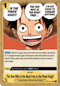 The One Who Is the Most Free Is the Pirate King!!! #OP13-116 - Carrying On His Will - One Piece Card Game - Uncommon - Near Mint