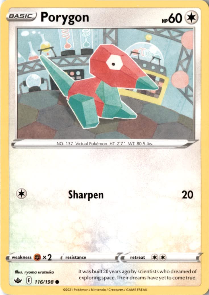 Porygon #116/198 - Chilling Reign - Pokemon - Common - Near Mint