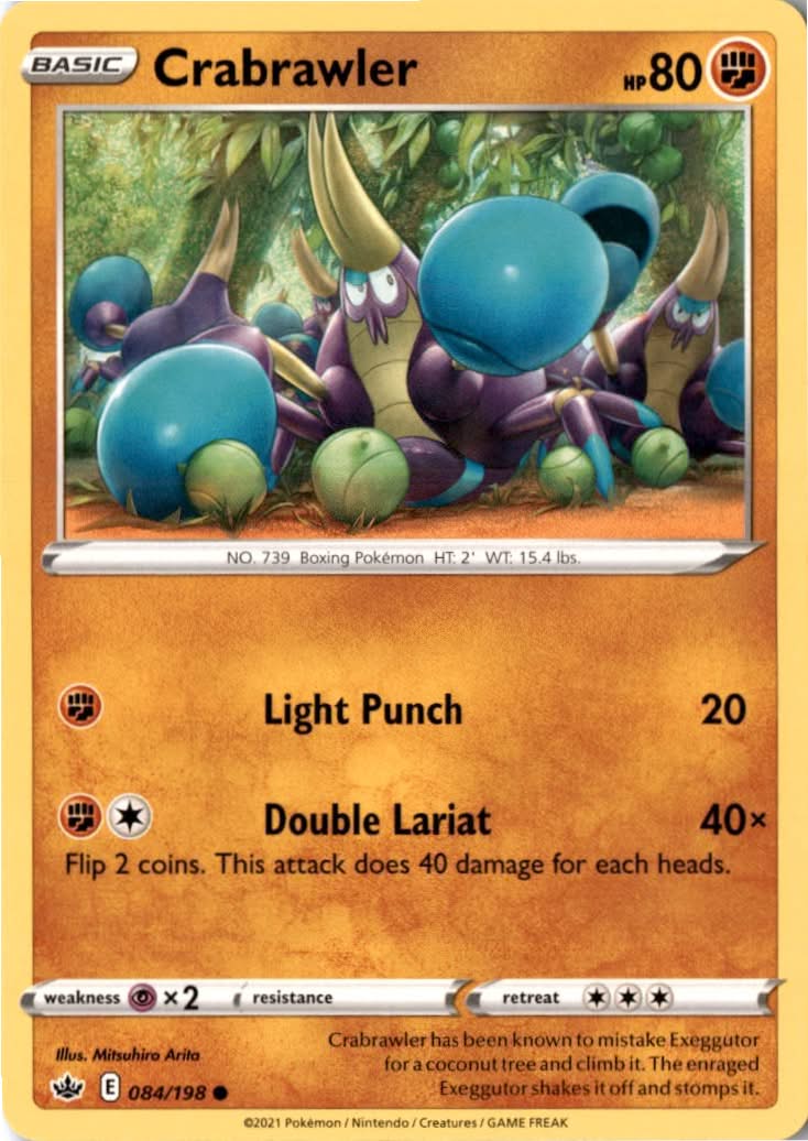 Crabrawler #84/198 - Chilling Reign - Pokemon - Common - Near Mint