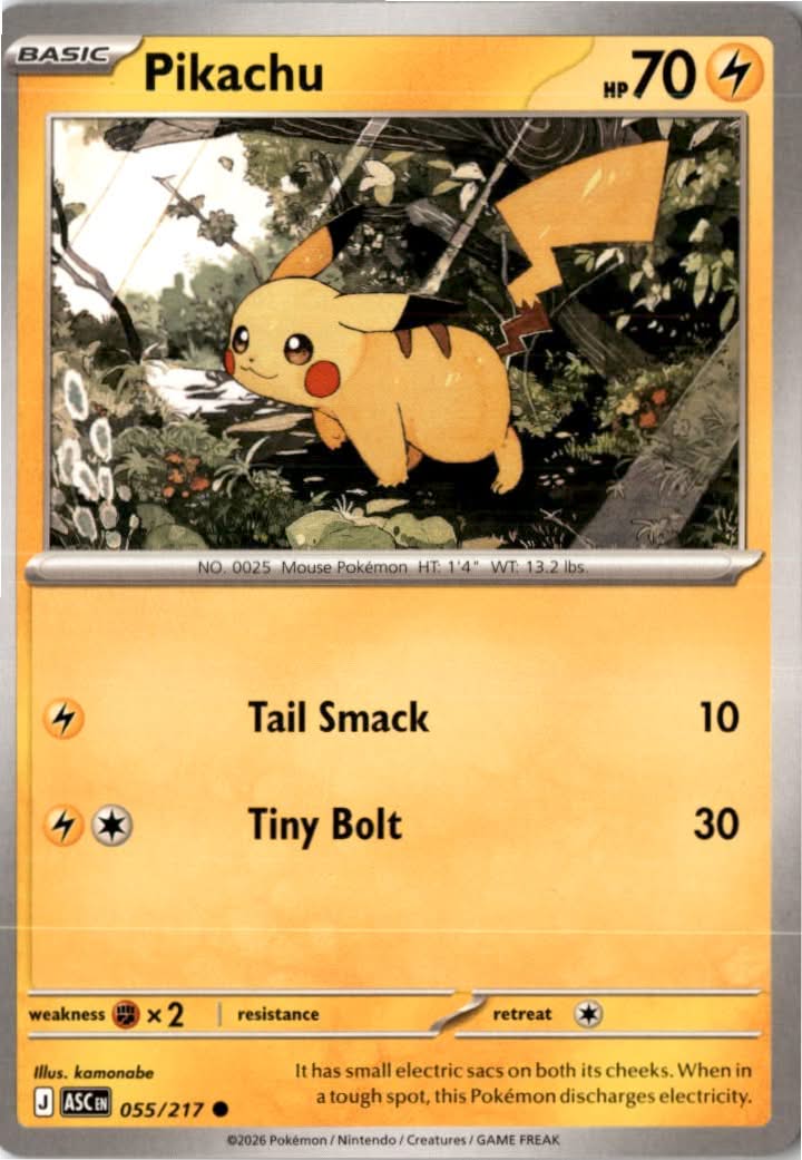 Pikachu #055/217 - Ascended Heroes - Pokemon - Common - Near Mint