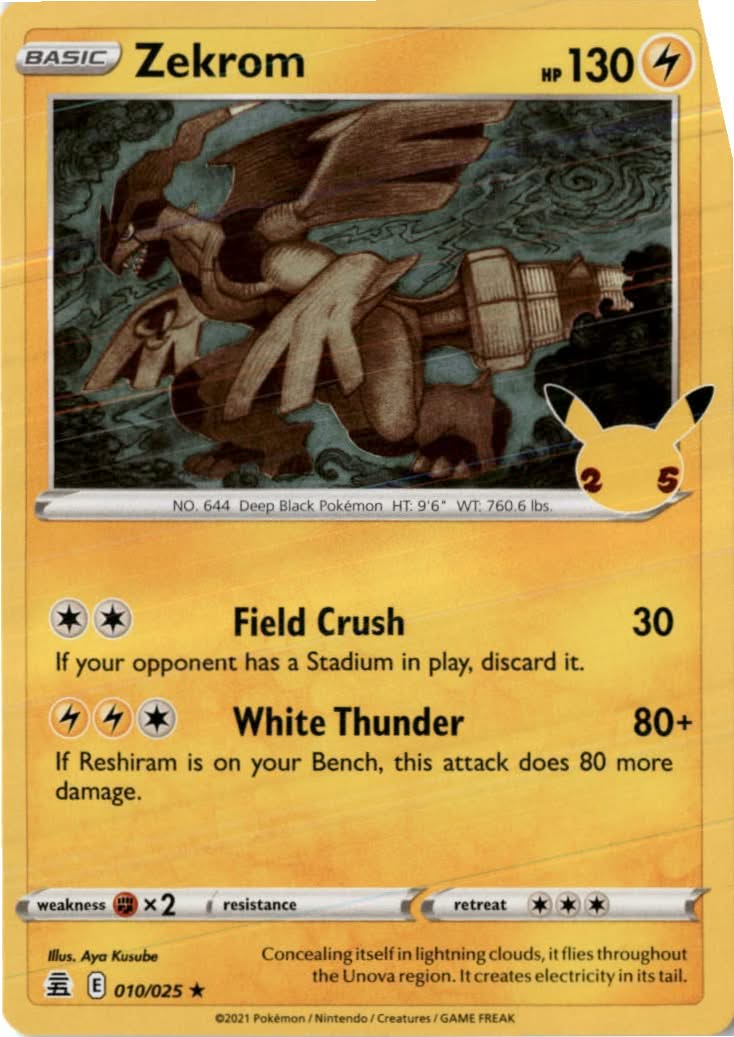 Zekrom #10/25 - Celebrations - Pokemon - Rare - Near Mint
