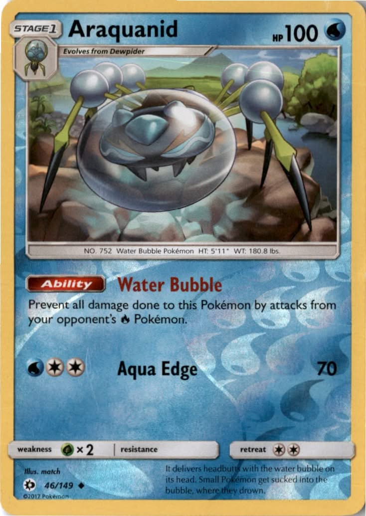 Araquanid #46/149 - Sun & Moon - Pokemon - Uncommon - Near Mint