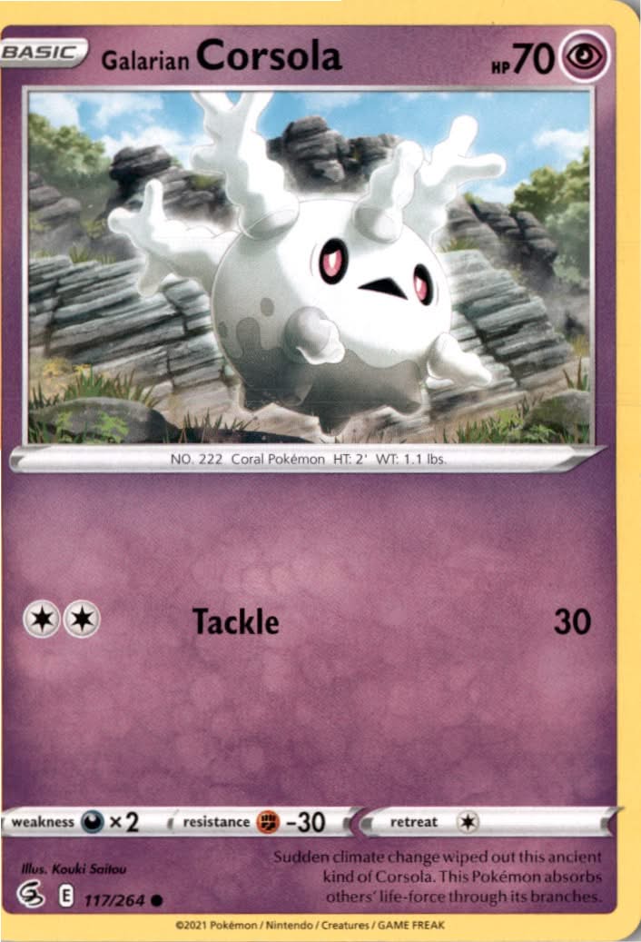 Galarian Corsola #117/264 - Fusion Strike - Pokemon - Common - Near Mint