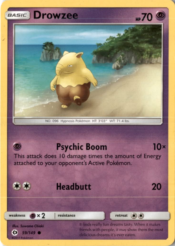 Drowzee #59/149 - Sun & Moon - Pokemon - Common - Near Mint