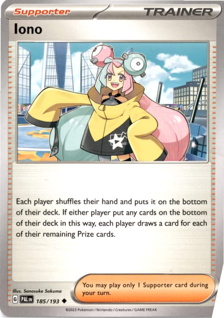 Iono #185/193 - Paldea Evolved - Pokemon - Uncommon - Near Mint