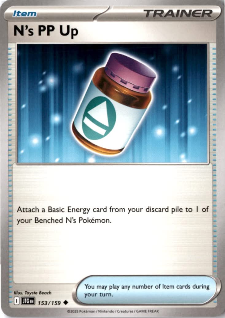 N's PP Up #153/159 - Journey Together - Pokemon - Uncommon - Near Mint