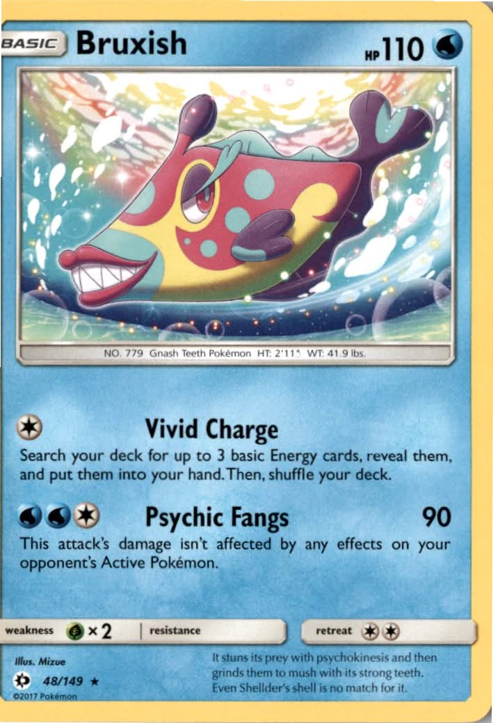 Bruxish #48/149 - Sun & Moon - Pokemon - Rare - Near Mint