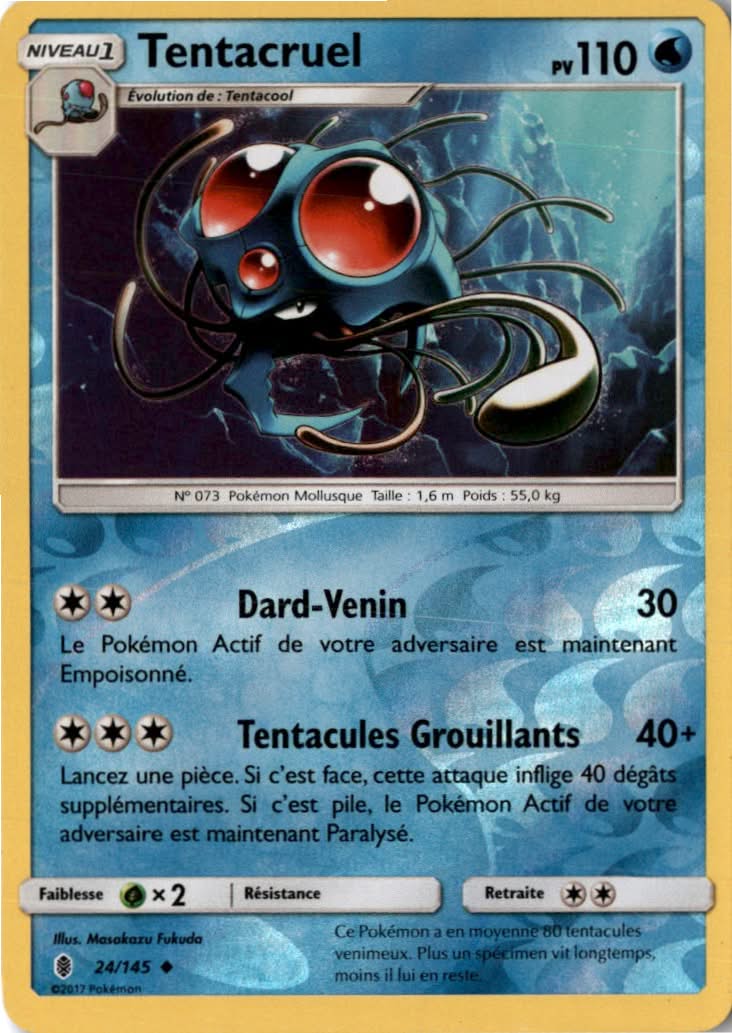 Tentacruel #24/145 - Guardians Rising - Pokemon - Uncommon - Near Mint