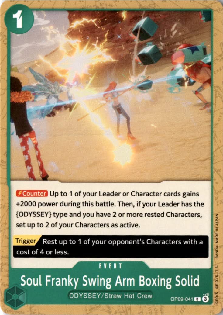 Soul Franky Swing Arm Boxing Solid #OP09-041 - Emperors in the New World - One Piece Card Game - Common - Near Mint
