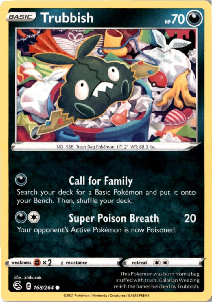 Trubbish #168/264 - Fusion Strike - Pokemon - Common - Near Mint