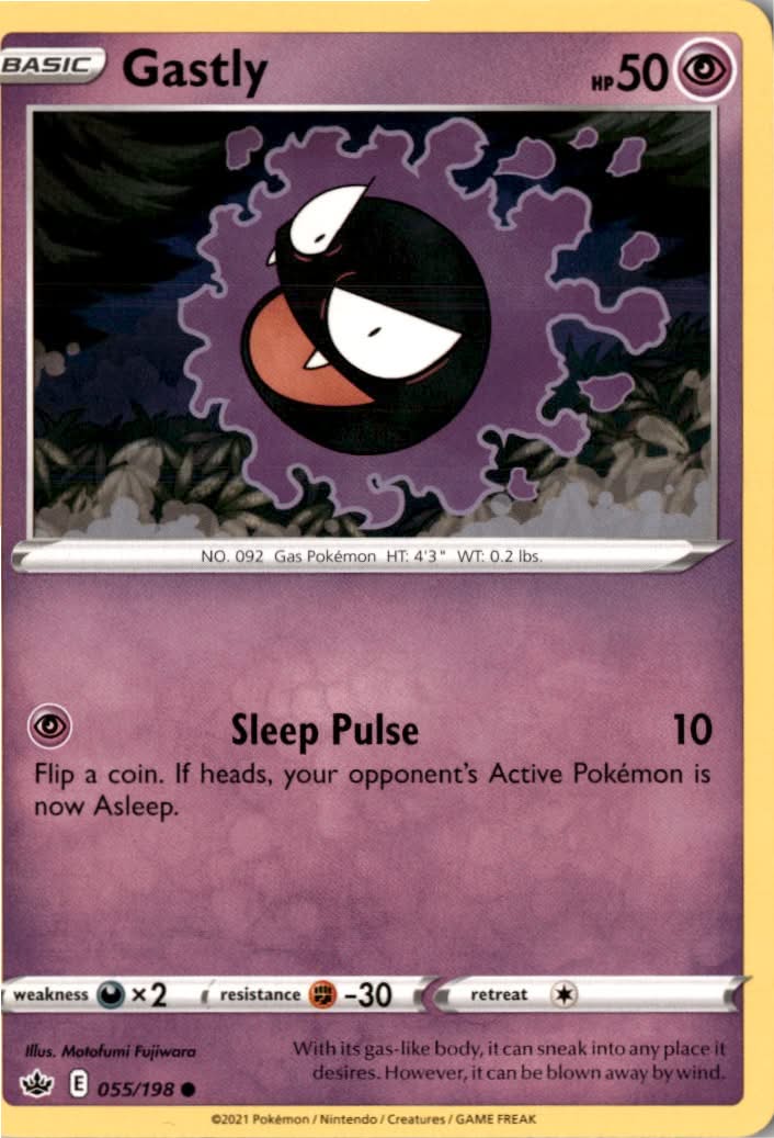 Gastly #55/198 - Chilling Reign - Pokemon - Common - Near Mint