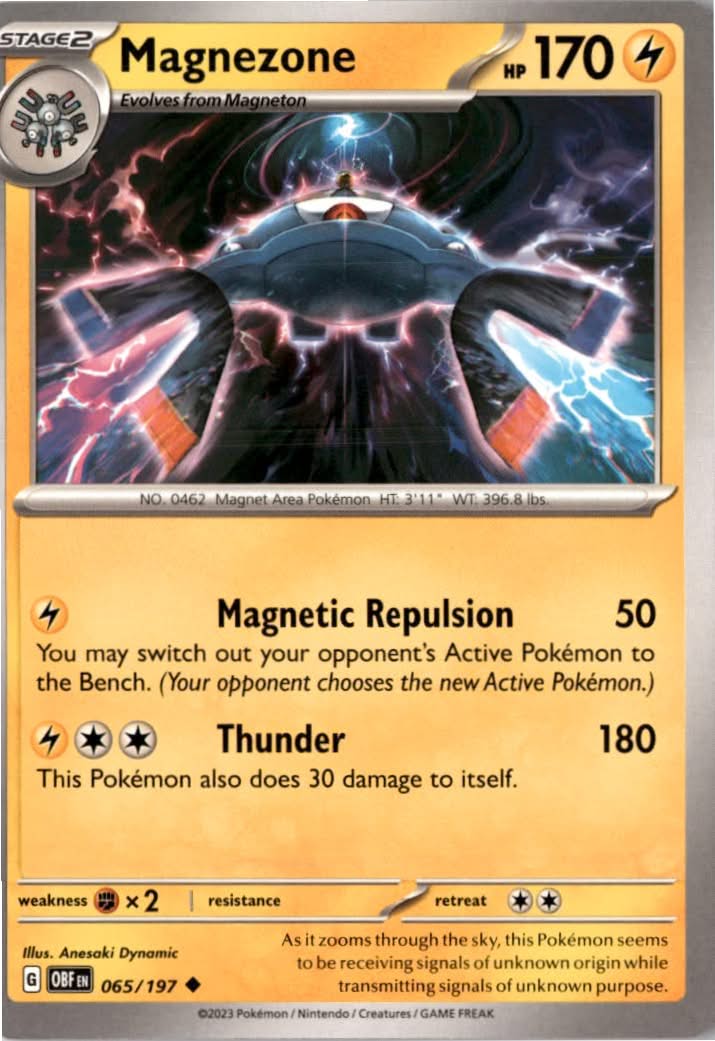 Magnezone #065/197 - Obsidian Flames - Pokemon - Uncommon - Near Mint