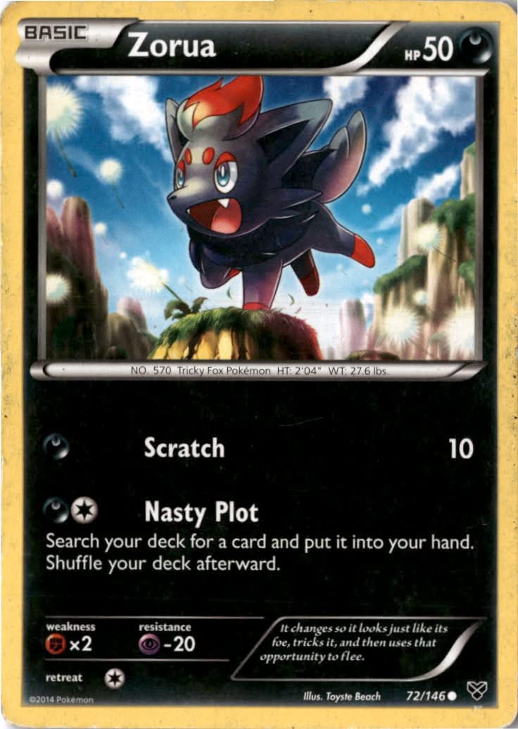 Zorua #72/146 - XY - Pokemon - Common - Moderately Played