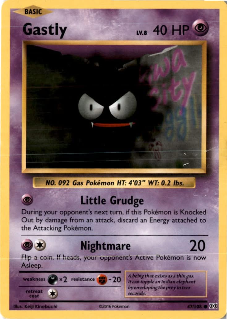 Gastly #47/108 - Evolutions - Pokemon - Common - Near Mint