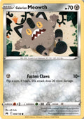 Galarian Meowth #084/159 - Crown Zenith - Pokemon - Common - Near Mint