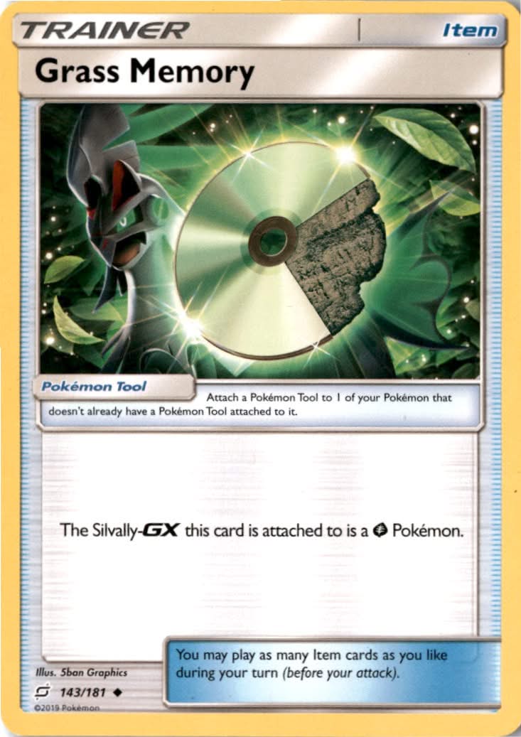 Grass Memory #143/181 - Team Up - Pokemon - Uncommon - Lightly Played
