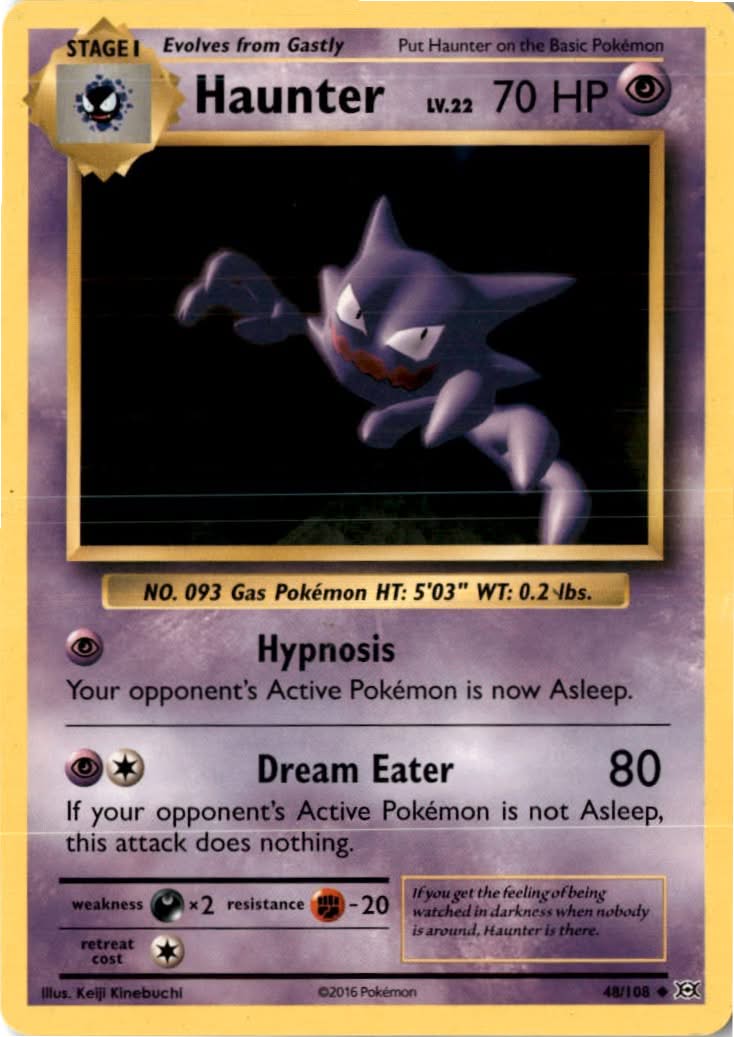 Haunter #48/108 - Evolutions - Pokemon - Uncommon - Near Mint