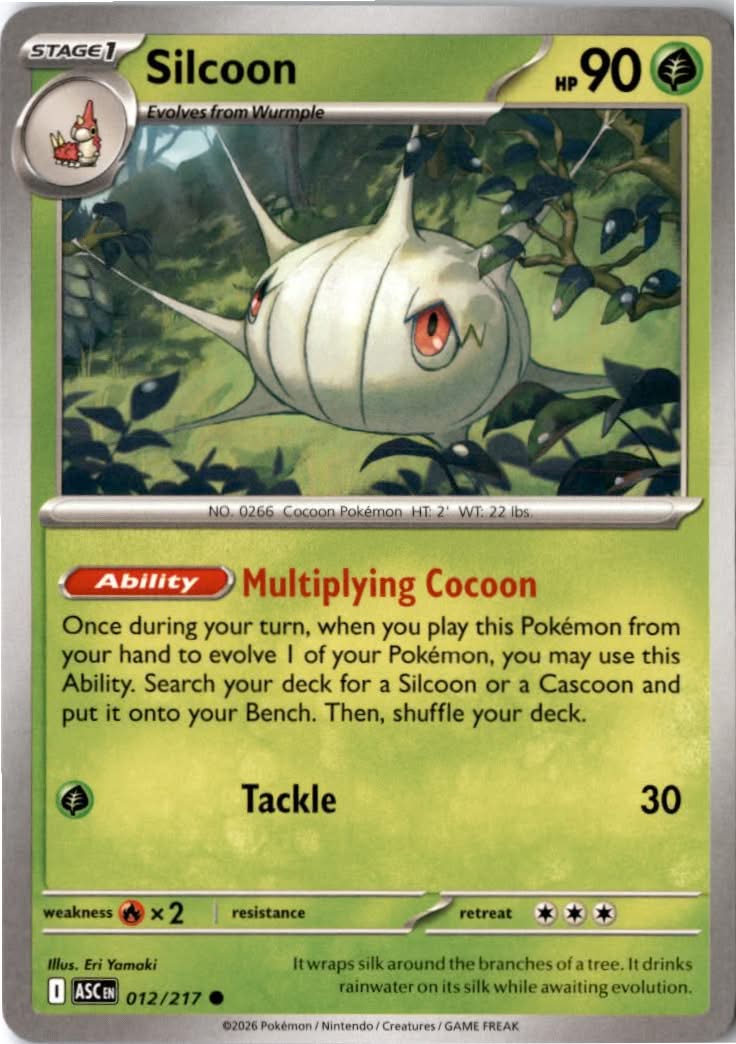 Silcoon #012/217 - Ascended Heroes - Pokemon - Common - Near Mint