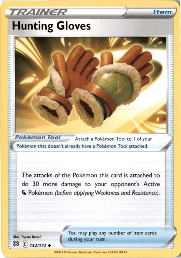Hunting Gloves #142/172 - Brilliant Stars - Pokemon - Uncommon - Near Mint