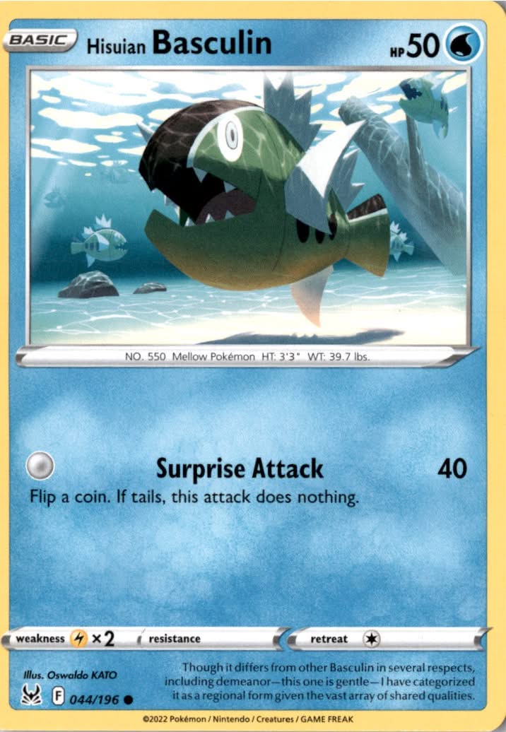 Hisuian Basculin #044/196 - Lost Origin - Pokemon - Common - Near Mint