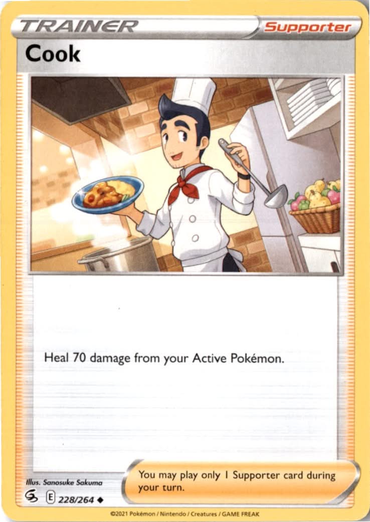 Cook #228/264 - Fusion Strike - Pokemon - Uncommon - Near Mint