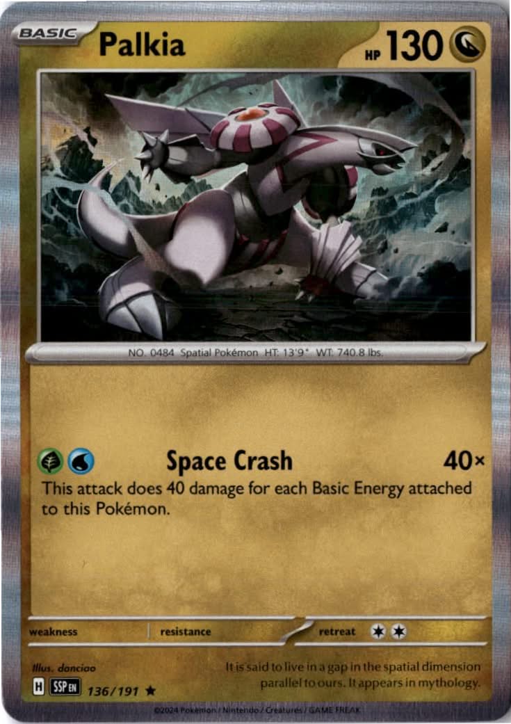 Palkia #136/191 - Surging Sparks - Pokemon - Rare - Near Mint
