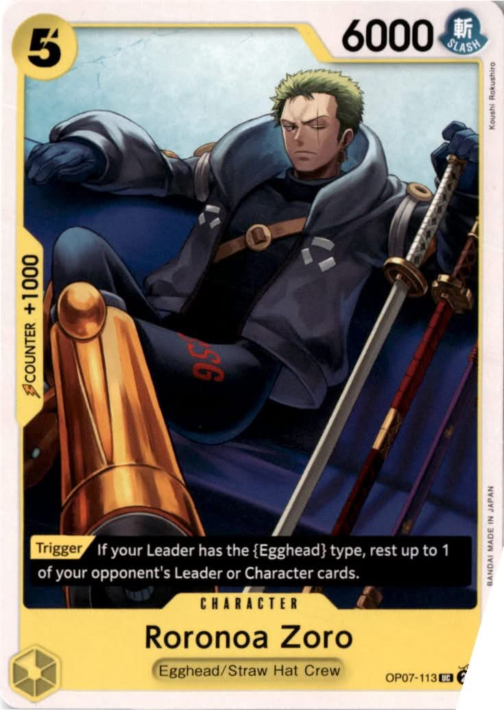 Roronoa Zoro #OP07-113 - 500 Years in the Future - One Piece Card Game - Uncommon - Near Mint