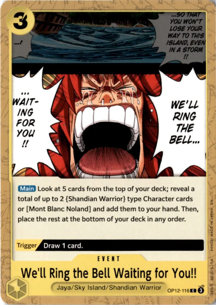 We'll Ring the Bell Waiting for You!! #OP12-116 - Legacy of the Master - One Piece Card Game - Common - Near Mint