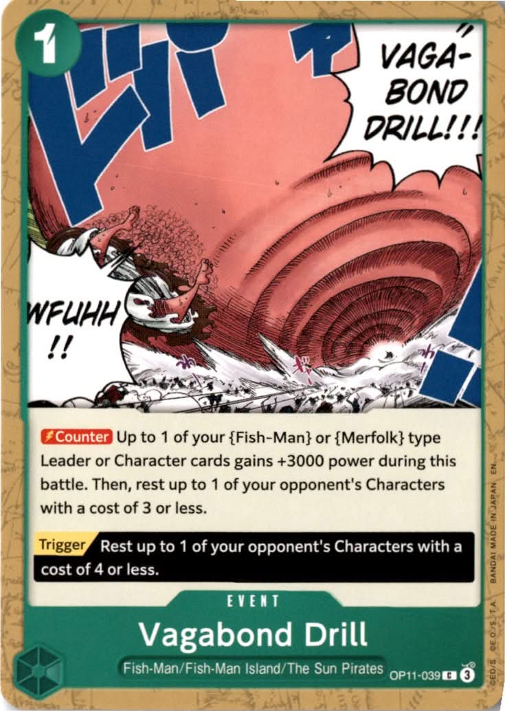Vagabond Drill #OP11-039 - A Fist of Divine Speed - One Piece Card Game - Common - Near Mint