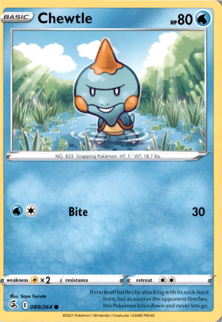 Chewtle #80/264 - Fusion Strike - Pokemon - Common - Near Mint