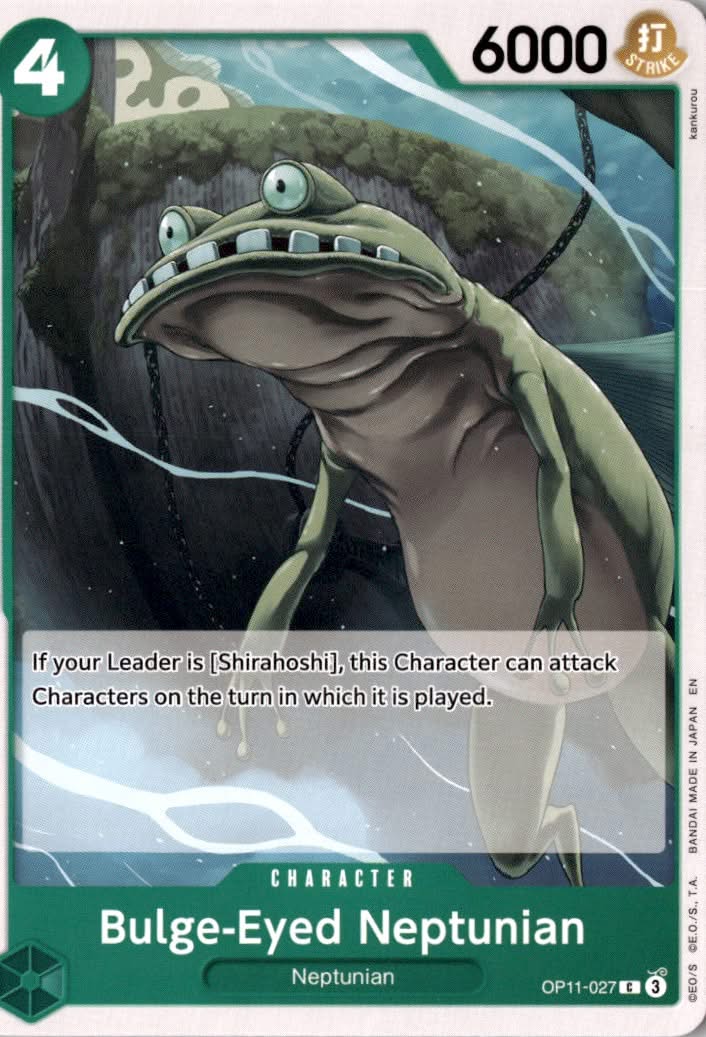 Bulge-Eyed Neptunian #OP11-027 - A Fist of Divine Speed - One Piece Card Game - Common - Near Mint