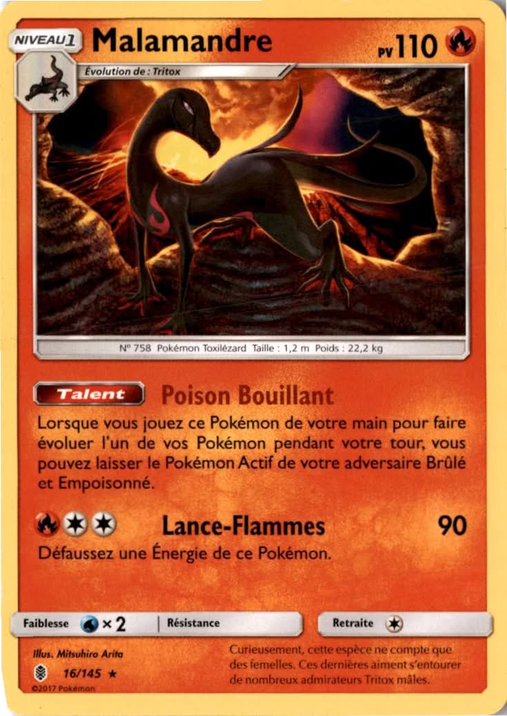 Salazzle #16/145 - Guardians Rising - Pokemon - Rare - Lightly Played