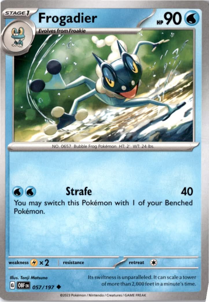 Frogadier #057/197 - Obsidian Flames - Pokemon - Uncommon - Near Mint