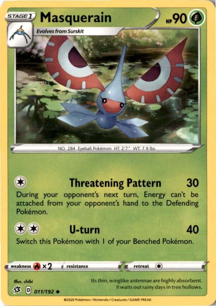 Masquerain #11/192 - Rebel Clash - Pokemon - Uncommon - Near Mint