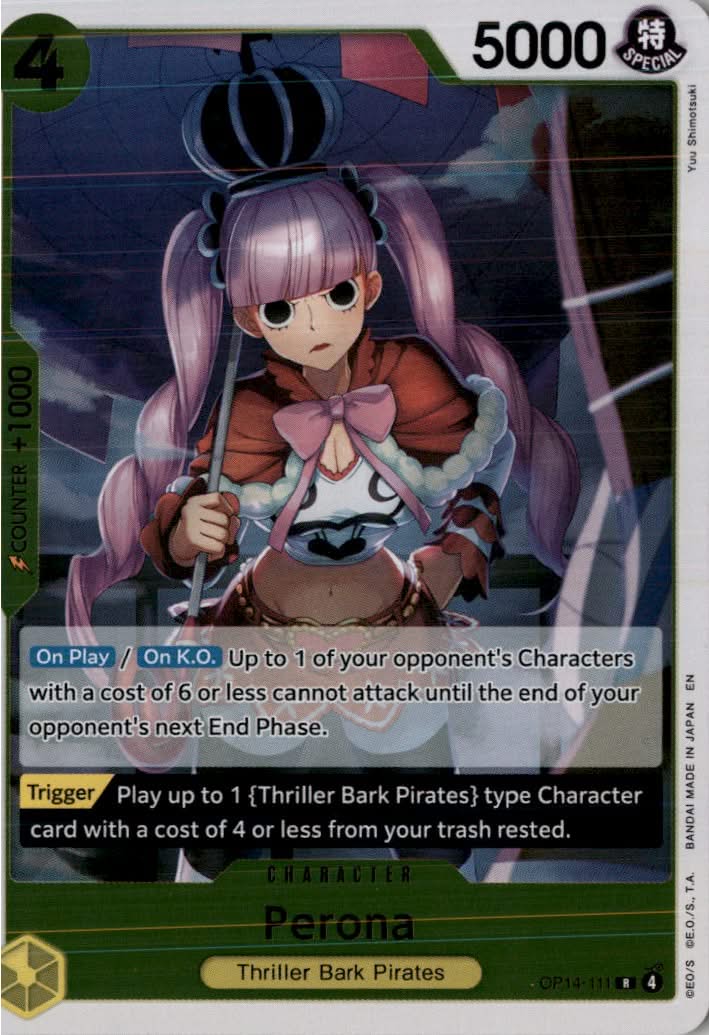 Perona #OP14-111 - The Azure Sea's Seven - One Piece Card Game - Rare - Near Mint